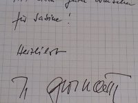 Persönliche Widmung für Sabine